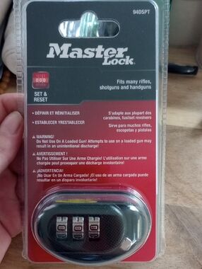 Master Lock Combination Trigger Lock - Red/Black Packaging